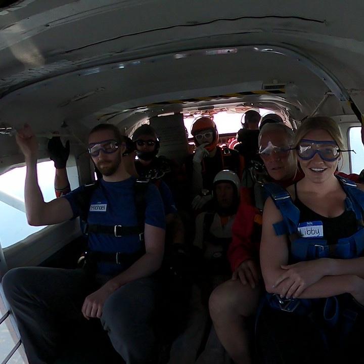 First picture together, skydiving!