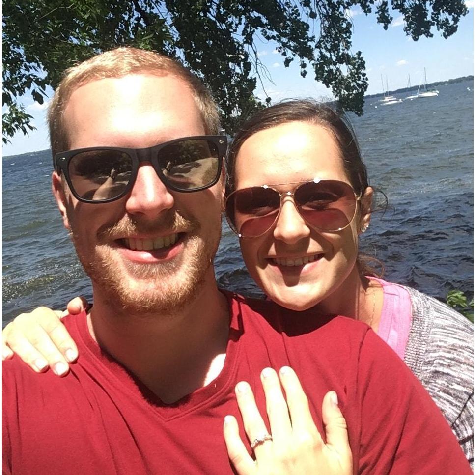 Lake Mendota, WI at the bench where we got engaged.