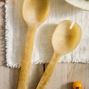 Resin Salad Server Set - Yellow