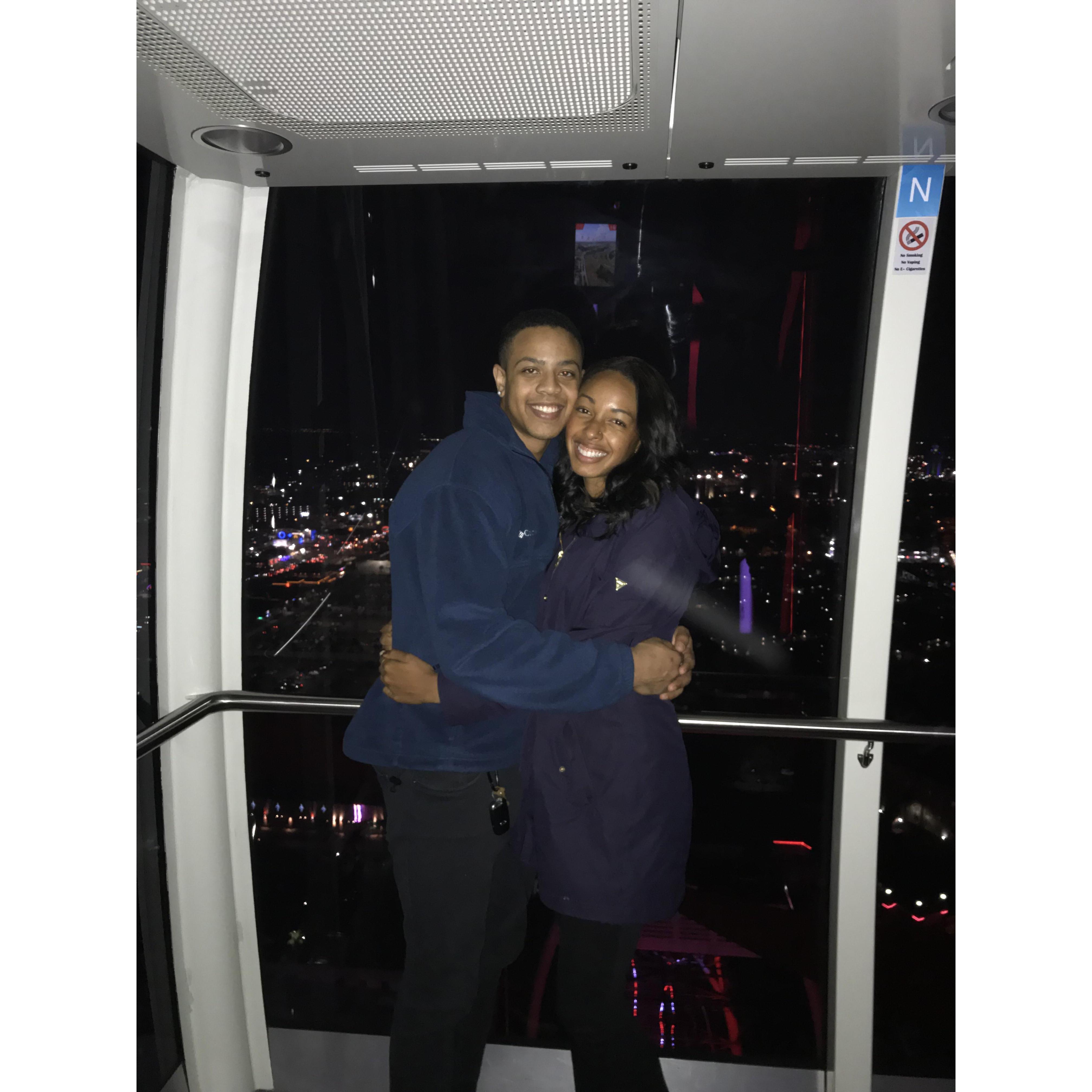 Our first date! We ate our favorite meal (Japanese Ramen) and took a ride on The Orlando Eye.