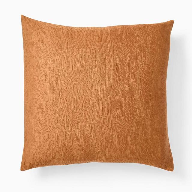 Tencel Cotton Matelasse, Euro Sham, Terracotta