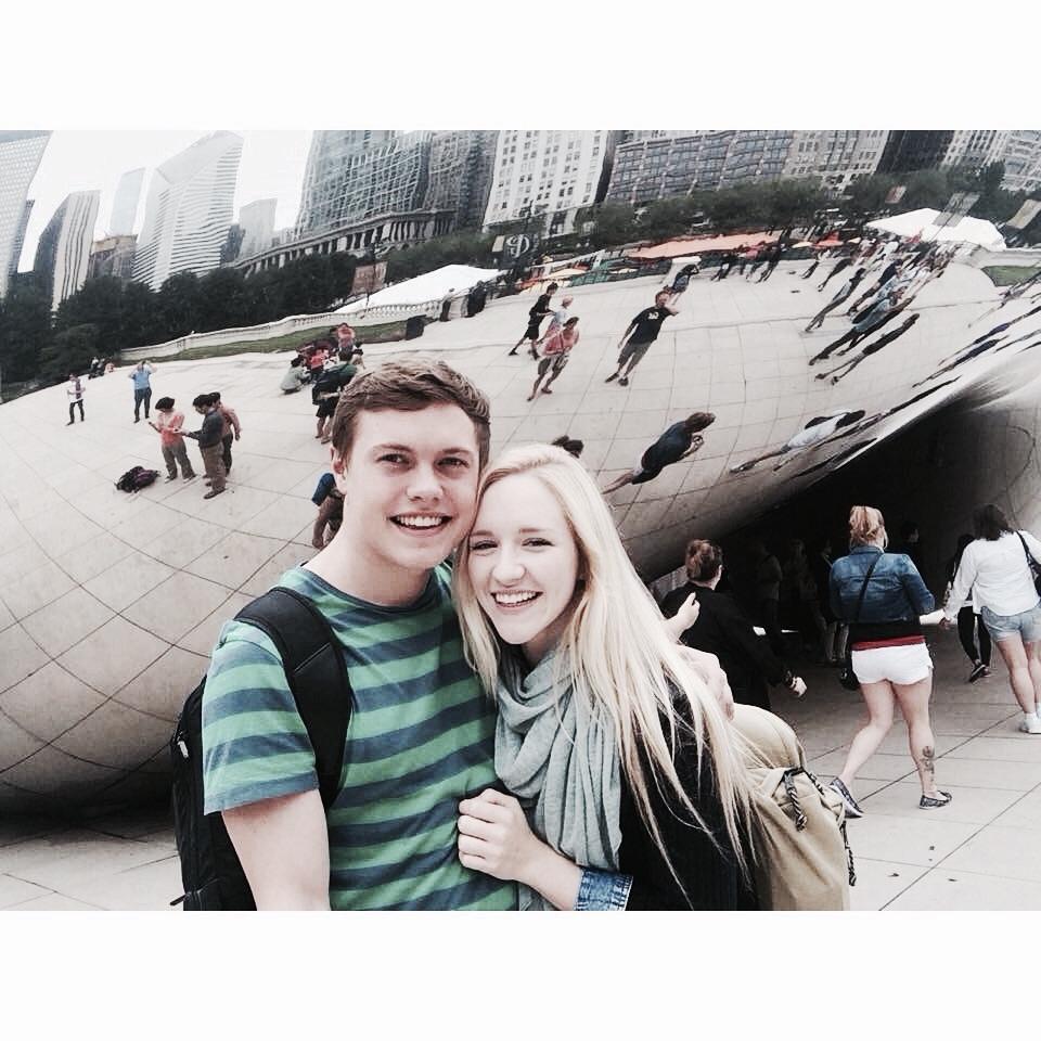 This was after NO sleep after a super long Megabus trip, in Chicago! (Ask us about this, and you'll hear how much we grew through this!)