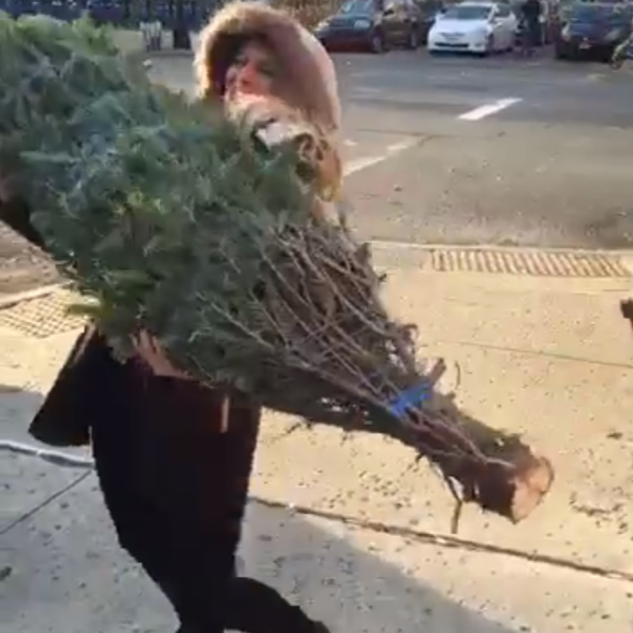Kelsey carrying her weight in xmas spirit