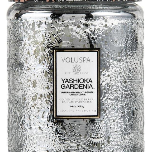 Japonica Yashioka Gardenia Large Embossed Glass Jar Candle