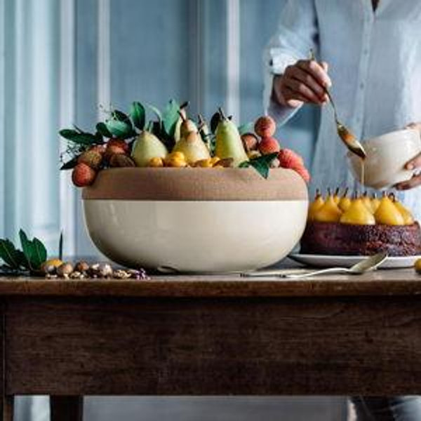 Emile Henry Large Food Storage Bowl, 14.1 inch, Clay