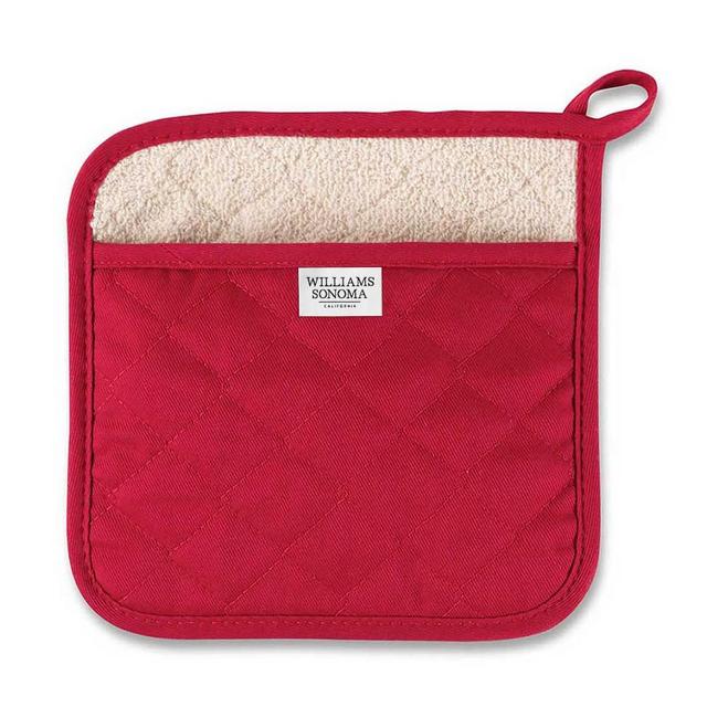 Williams Sonoma Solid Potholders, Set of 2, Claret Red