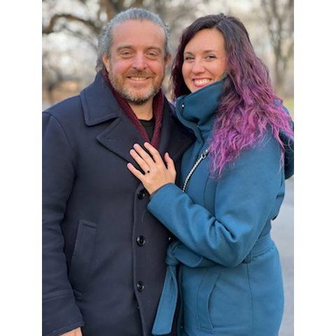 Central Park, NY right after Benjamin proposed!