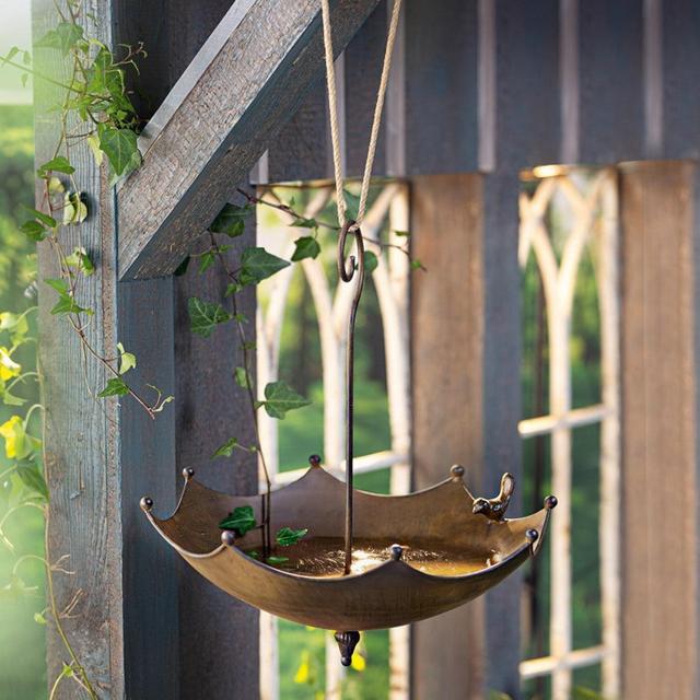 umbrella-shaped bird trough