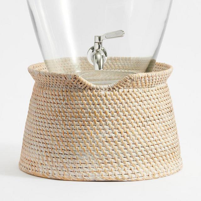Tava Handwoven Rattan Drink Dispenser Stand - Natural