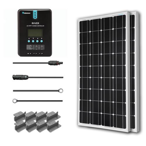 Renogy 200 Watt 12 Volt Solar Starter Kit w/ MPPT Charge Controller