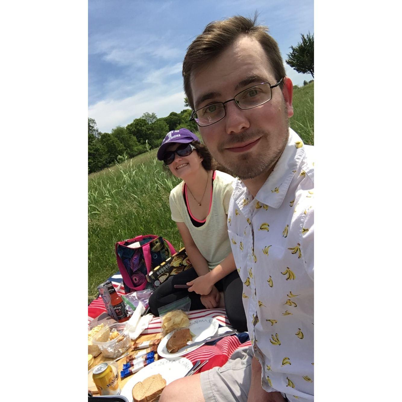 Our one year anniversary picnic!