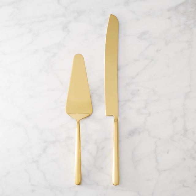 CB2 - 2-Piece Gold Cake Serving Set