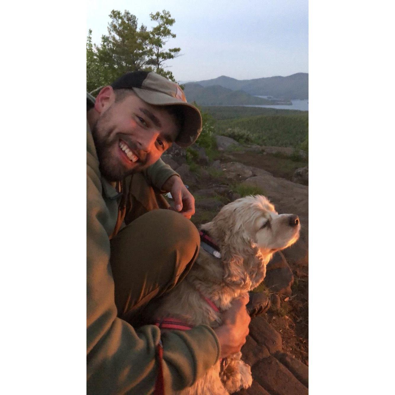 Up on Cat mountain, the night before Matt proposed!