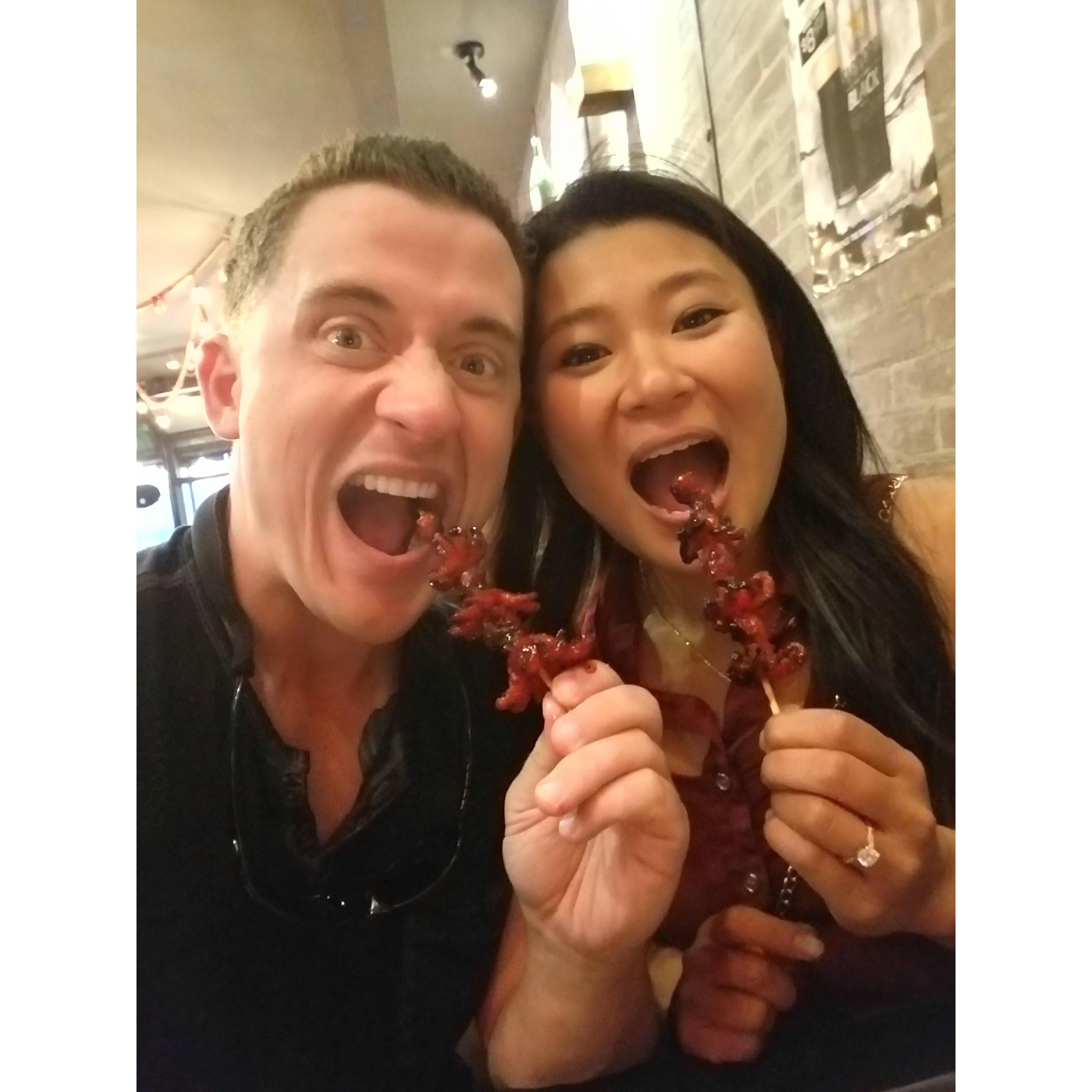 Meat on a stick!
