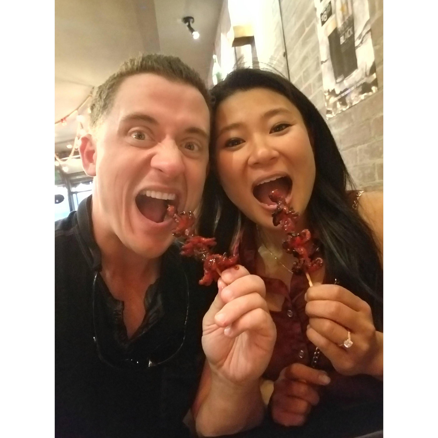Meat on a stick!
