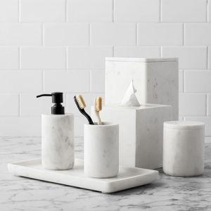 Natural White Marble Bath Accessories