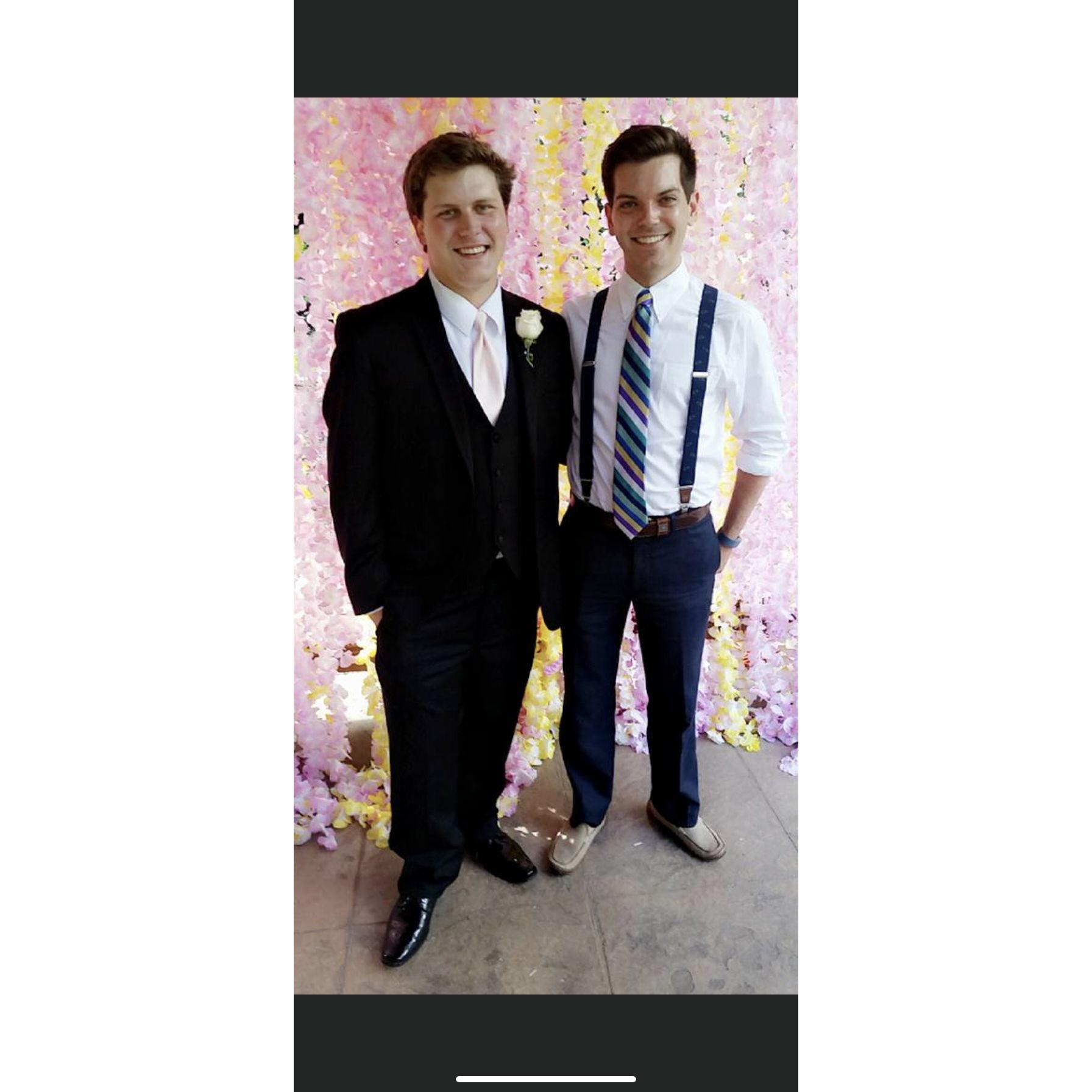We got all dressed up to go to a friend's wedding