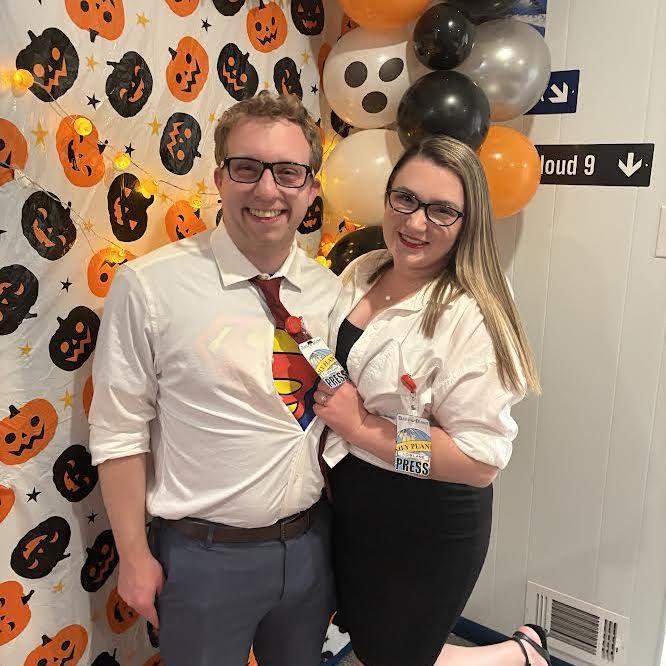 The second annual Frantz Halloween party, dressed as Lois Lane and Superman - I mean Clark Kent