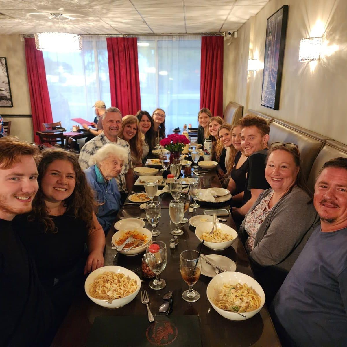 Family dinner after we got engaged!