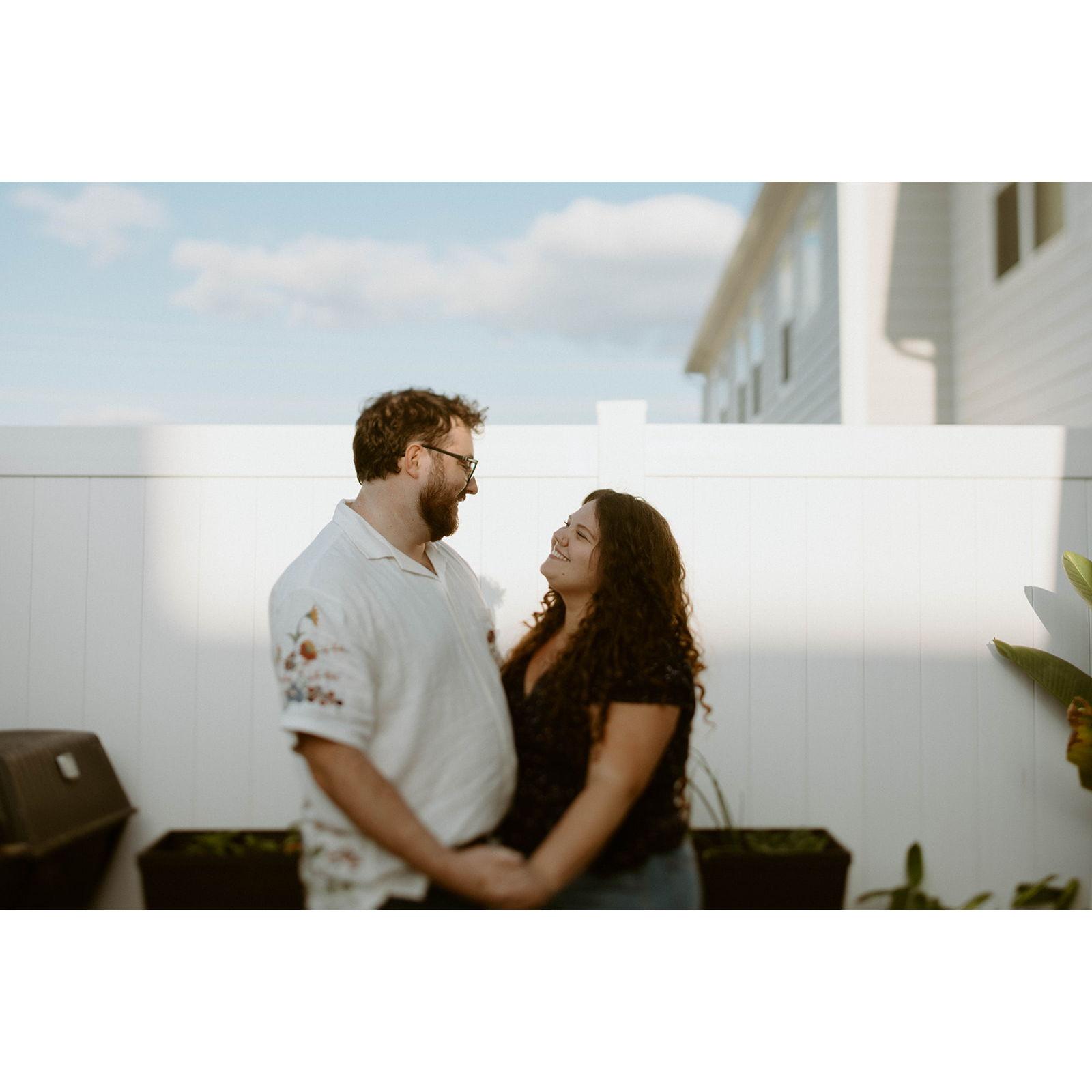 For our engagement photo shoot, we spun records and made old fashioneds. It was perfectly us!