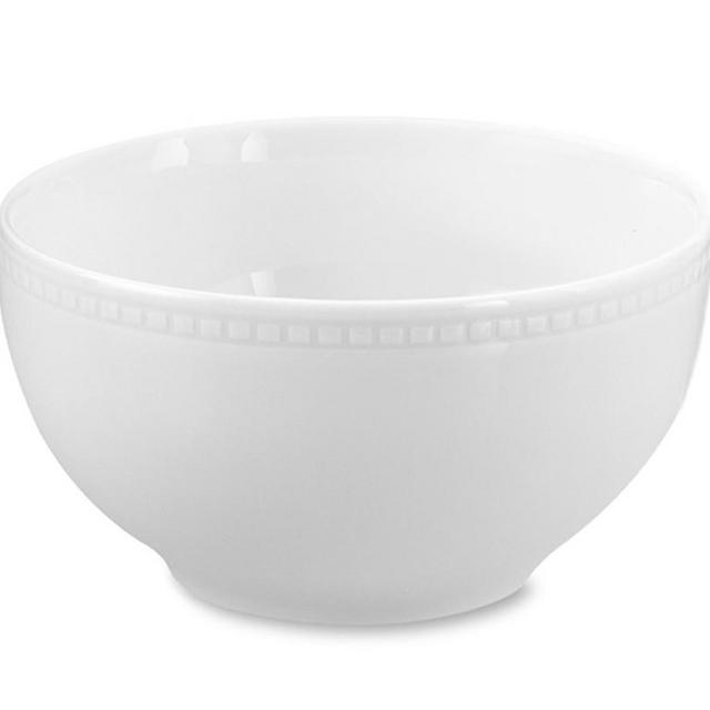 Apilco Beaded Hemstitch Porcelain Cereal Bowls, Set of 4