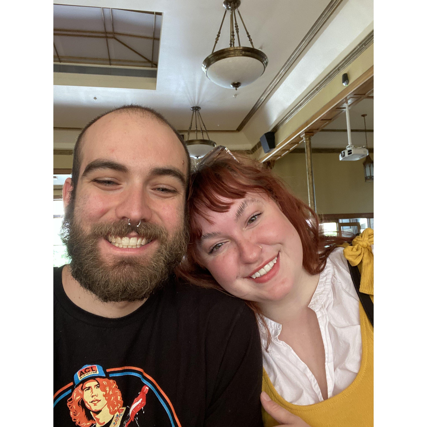 Cal and Ben on their first weekend getaway in Milwaukee. The PBR brewery tour was significantly better than the walking ghost tour. Callie also had a raging sinus infection (par for the course!)