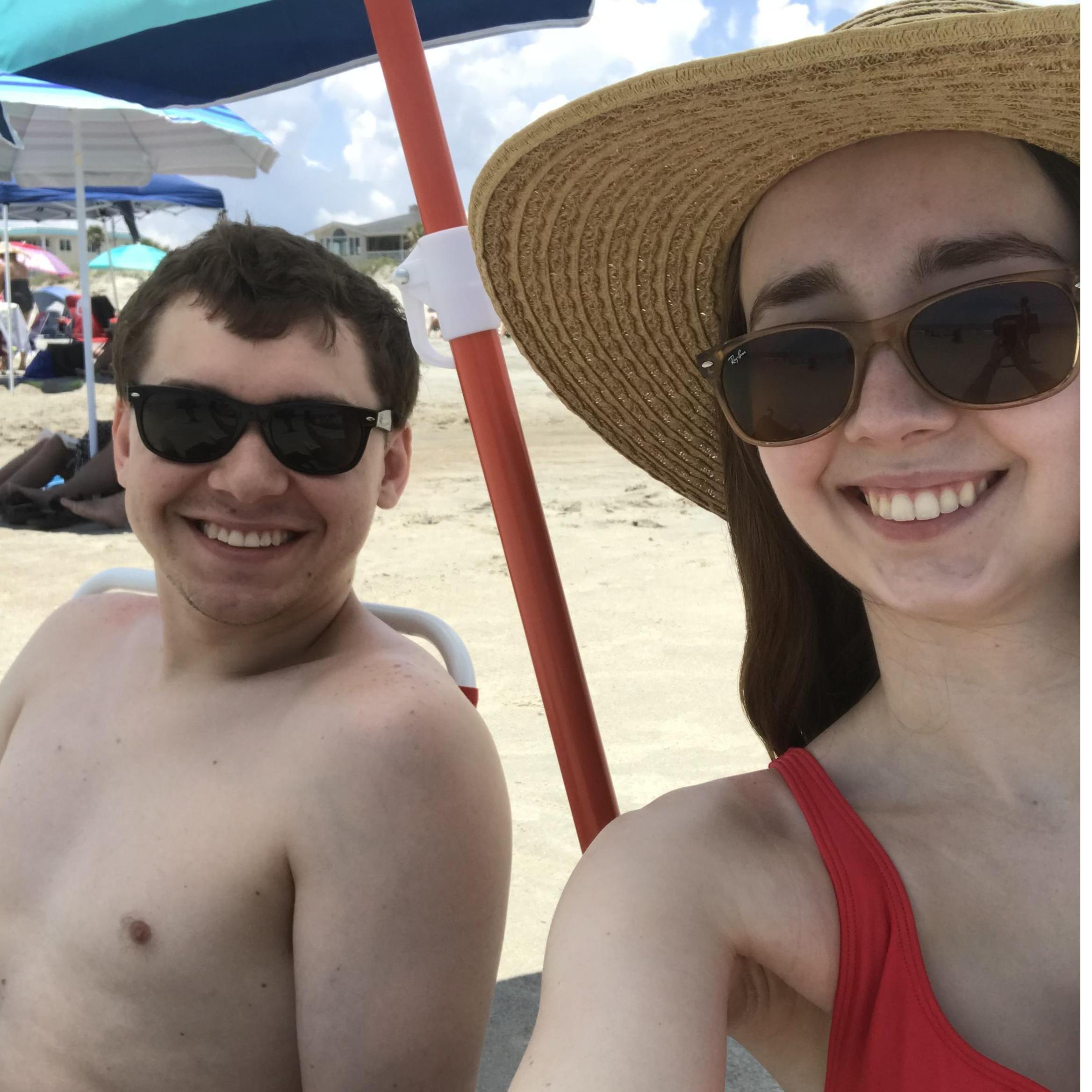 We love to travel together. This was on our trip to Tybee Island and Savannah, Georgia.
