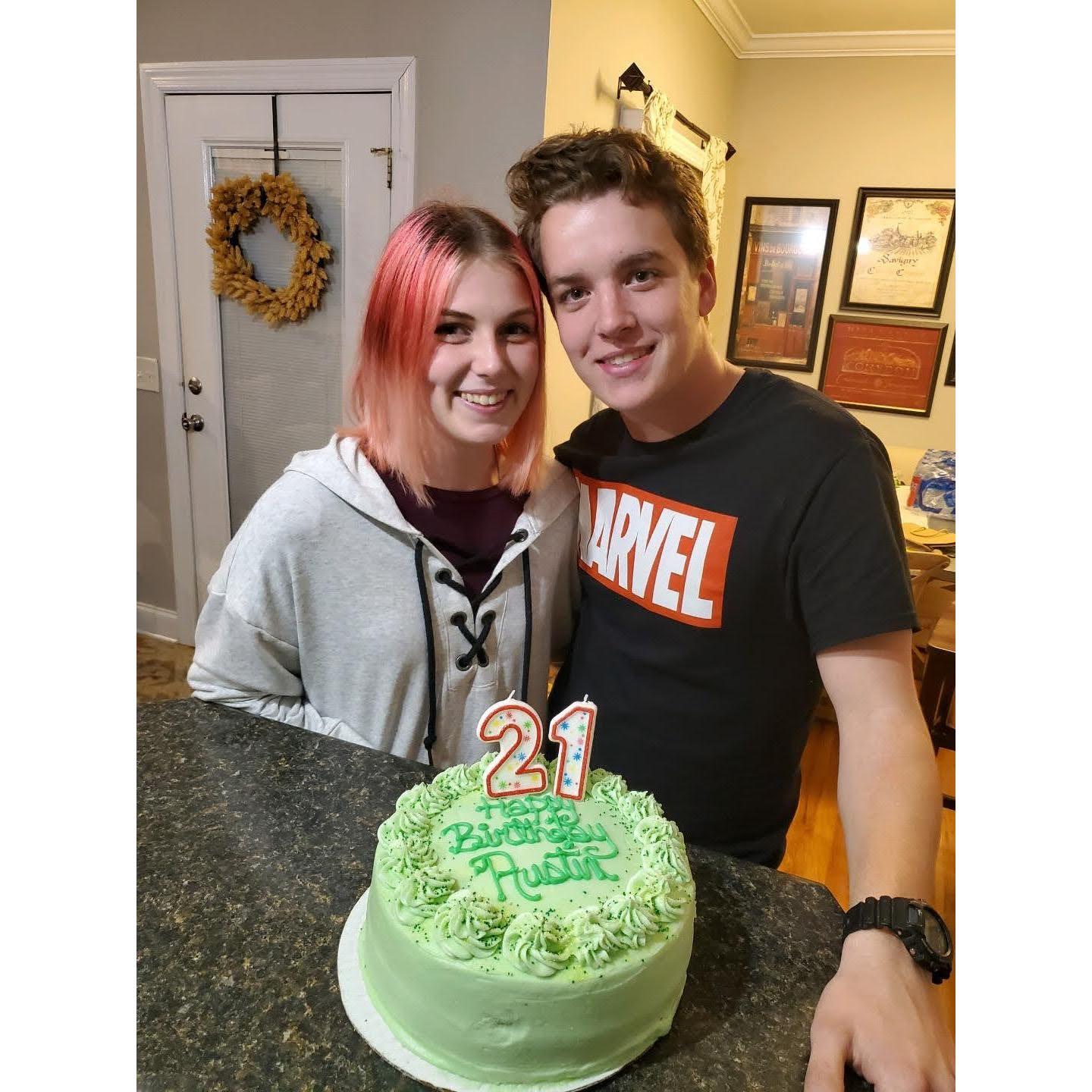 Austin was a baby and he turned 21. Samantha was a young adult with different color hair every month.