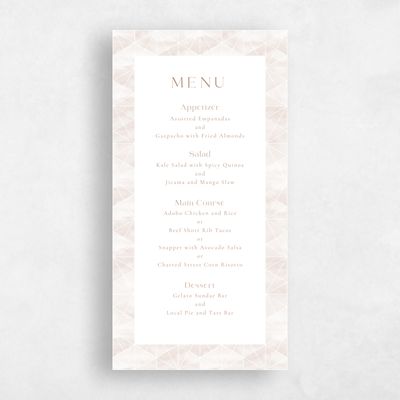 Camel, Brown Wedding Menu - Orion
