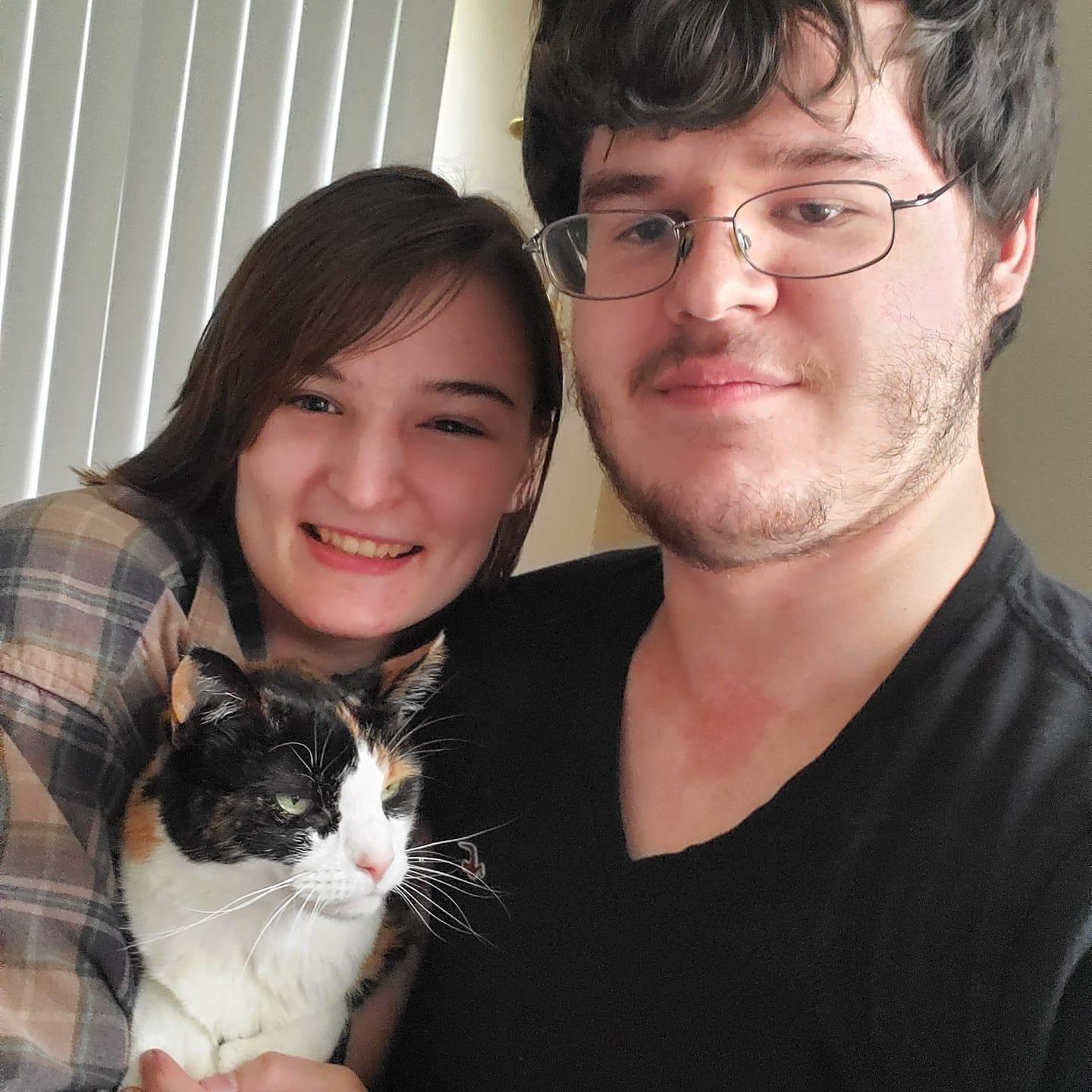 Our first family photo in our first apartment together in Milwaukee!