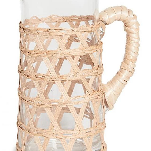 Two's Company Inc. Hand-Woven Lattice Pitcher