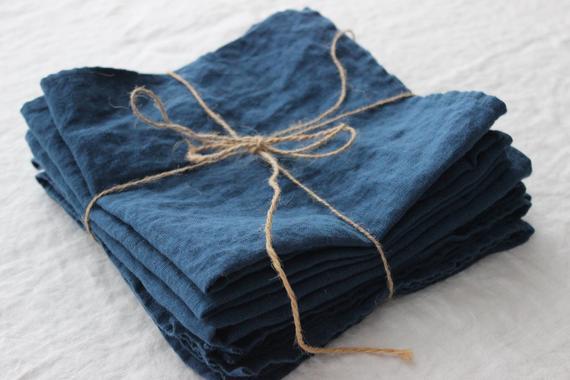 Linen Napkins - 14x14 Night Blue (8 pc)