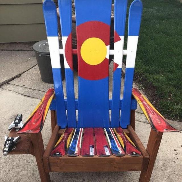 Colorado Flag Ski & Snowboard Adirondack Chair