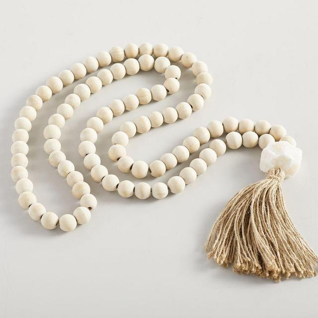 Mango Wood Contentment Beads, 53.25"L