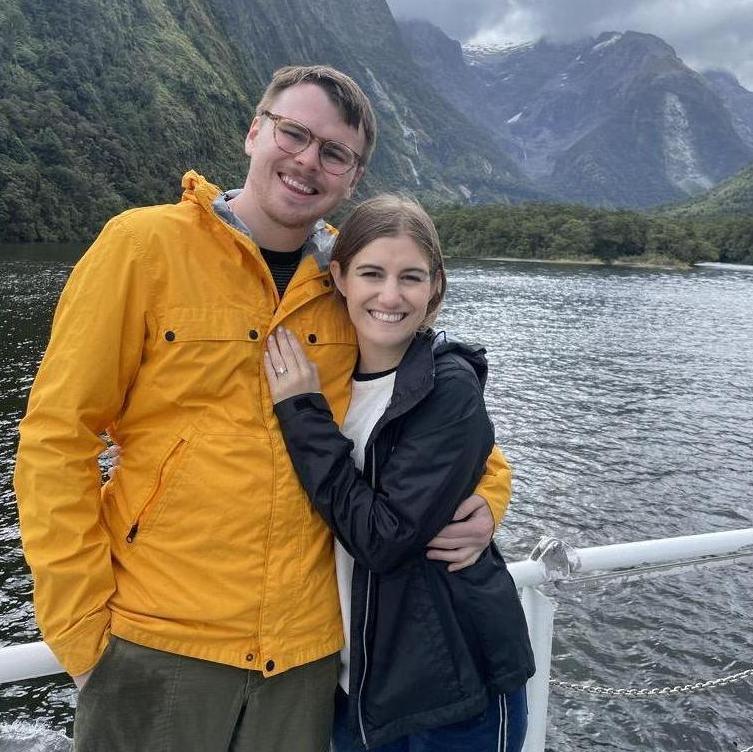 We got engaged in New Zealand! Talk about a beautiful backdrop!