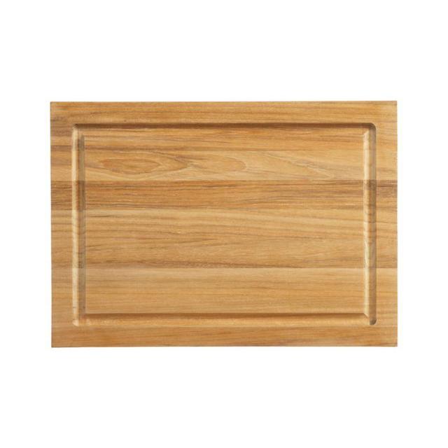FSC Teak Small Rectangular Cutting Board with Well