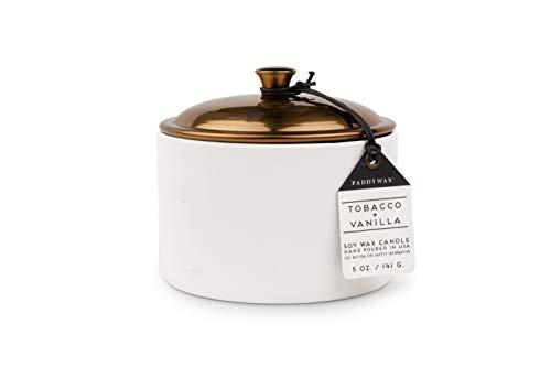 Paddywax Hygge Collection Scented Candle, 5-Ounce, Tobacco + Vanilla