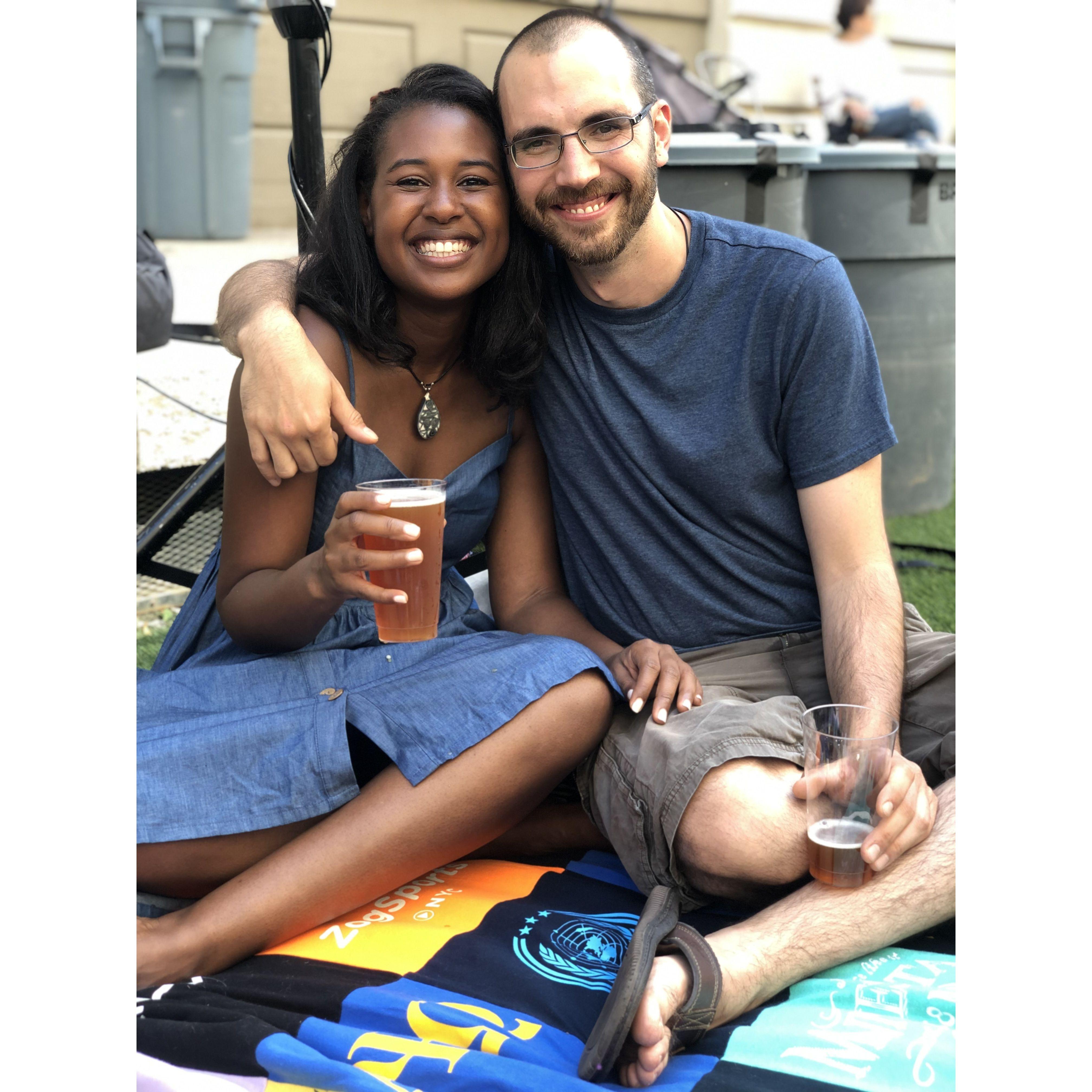 One of our favorite photos together that inspired the following anniversary photo/gift from Andy.