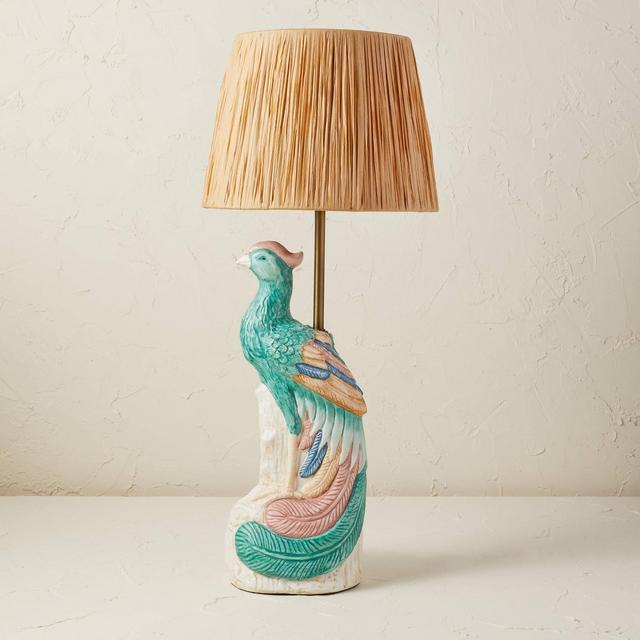 Peacock Table Lamp (Includes LED Light Bulb)Blue - Opalhouse™ designed with Jungalow™