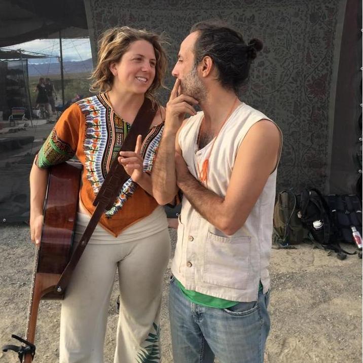 Passover in the Desert 2016, when we fell in love. I love this candid shot taken by our friend Eva. We were scheming shenanigans for later that evening around the campfire as two desert wanderers.