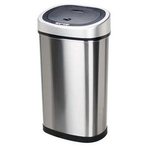 Nine Stars - Stainless Steel 13.2 Gallon Motion Sensor Trash Can