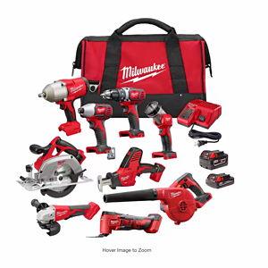 M18 18-Volt Lithium-Ion Cordless Combo Kit 9-Tool with 2-Batteries