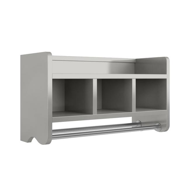 Decorative Wall Cabinet Gray 25" - Alaterre Furniture