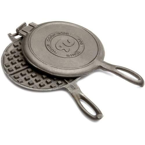 Rome Industries 1100 Old Fashioned Waffle Cast Iron, Black