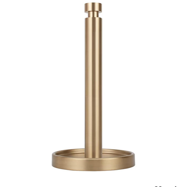 Ivilon Countertop Paper Towel Stand - Steady and Easy Tear - Fits All Paper Towel Rolls - Warm Gold
