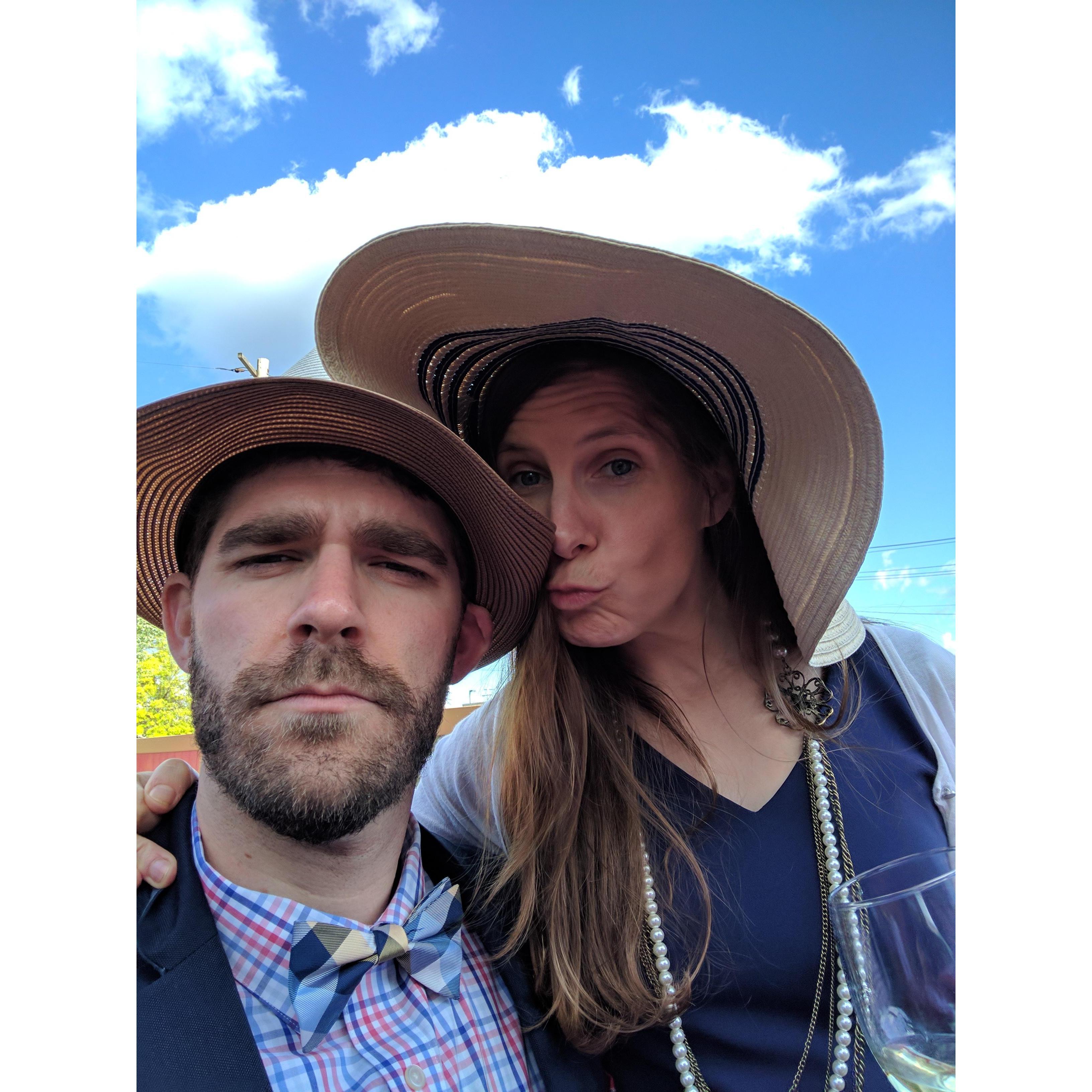 Another Kentucky Derby shot. The year we won best dressed couple!