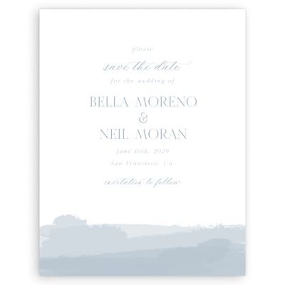 Powder Blue Wedding Digital Save the Date - Saif Portrait