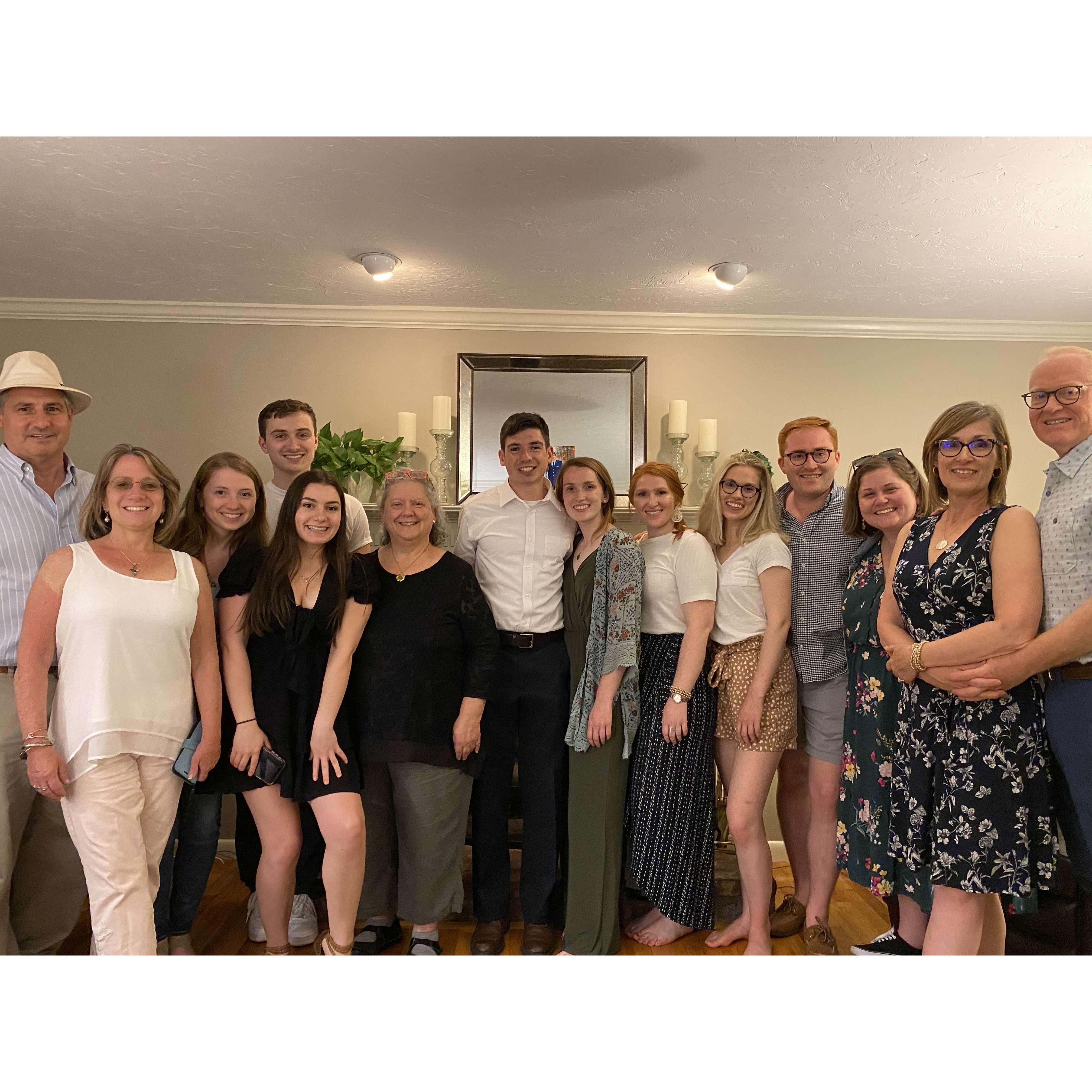 May 2021: Gibbs/Kelsey family dinner at One Sumac after Brian's master's graduation ceremony.