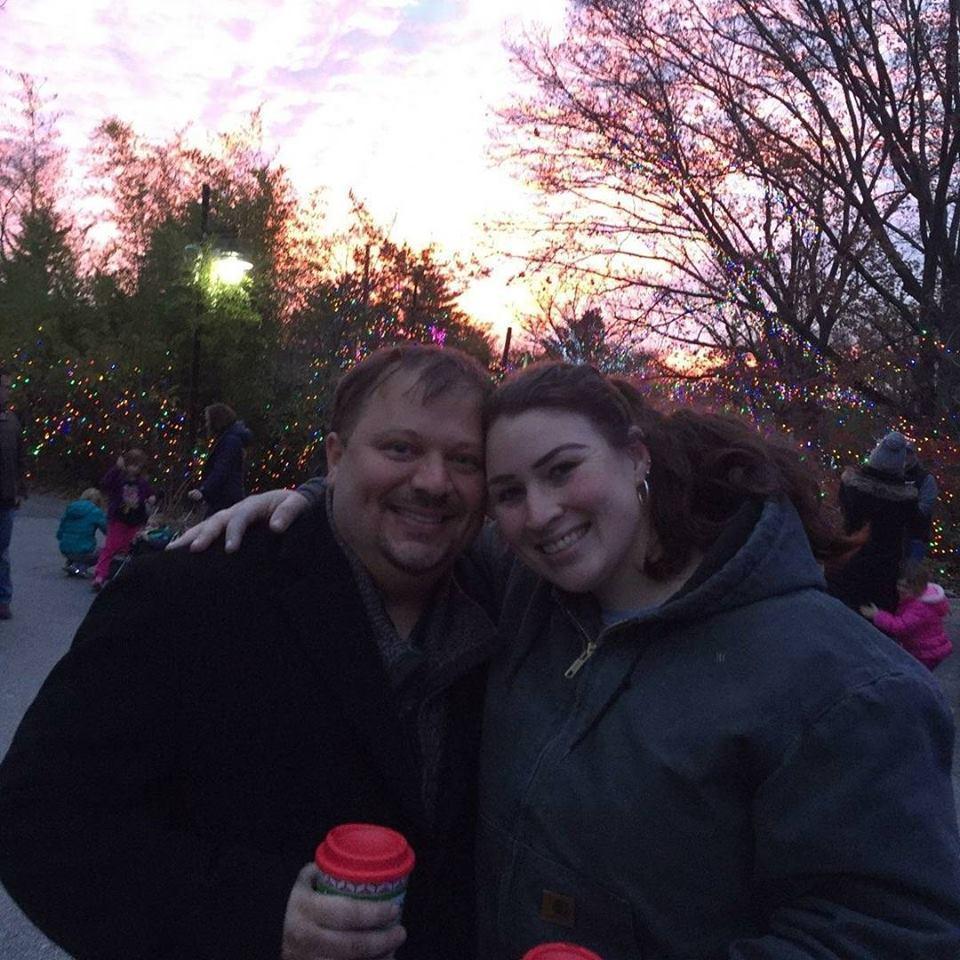 Enjoying hot chocolate and watching a December sunset.