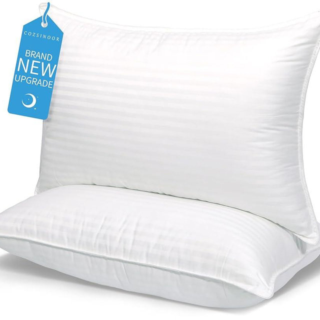 COZSINOOR Cooling Bed Pillows Queen Size: Hotel Quality Set of 2 - Down Alternative Microfiber Filled for Back, Stomach, Side Sleepers, Breathable & Skin-Friendly